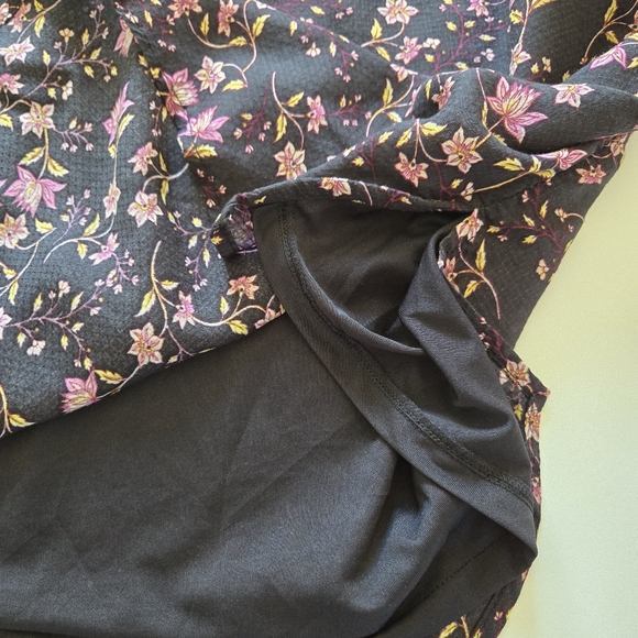 Jessica Simpson Blouse Size 3x Dark Floral Popover Black Pink Whimsigoth Fairy - Picture 9 of 12